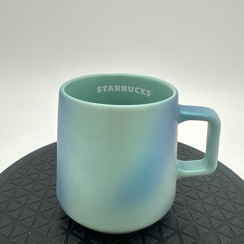 NEW Starbucks Summer 2021 Turquoise Teal Shimmer Ceramic Cup Mug